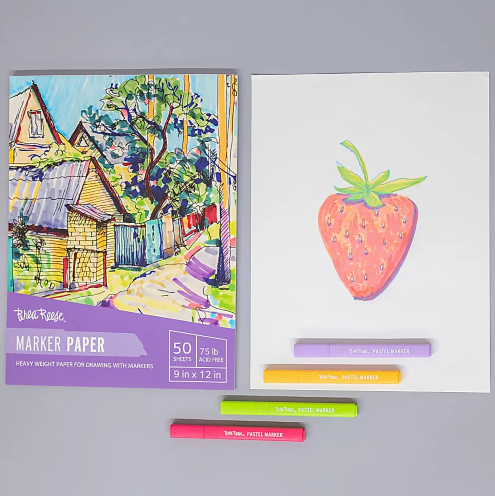 Brea Reese Marker Paper Pad, 9" x 12", 50 Sheets, White
