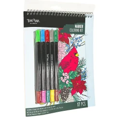 Brea Reese Marker Spiral Pad Set, Cardinal, Set Of 17 Pieces