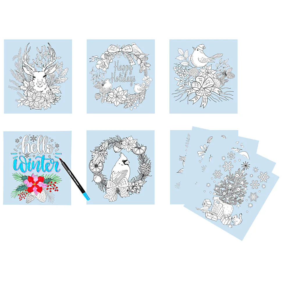 Brea Reese Marker Spiral Pad Set, Cardinal, Set Of 17 Pieces