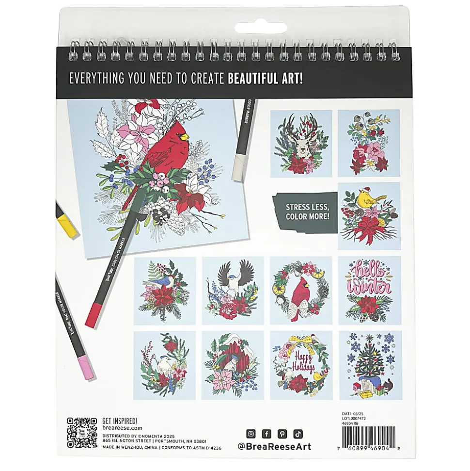 Brea Reese Marker Spiral Pad Set, Cardinal, Set Of 17 Pieces