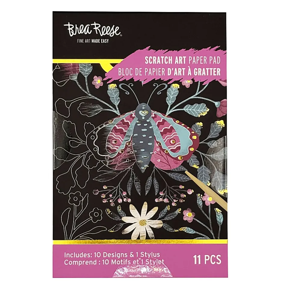 Brea Reese Mini Scratch Art Pad Set, Lunar, 3-1/2" x 5-1/2", Total Qty 1