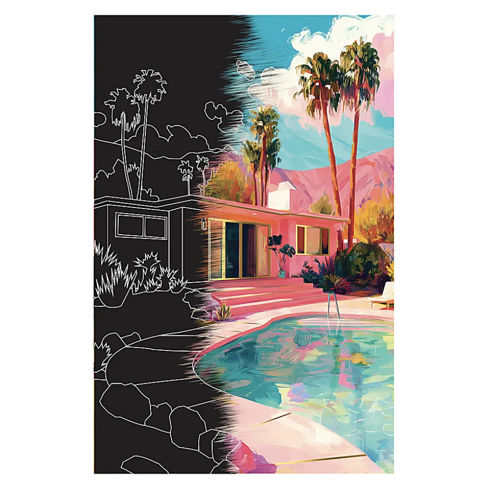 Brea Reese Mini Scratch Art Pad Set, Record, 3-1/2" x 5-1/2", Total Qty 1