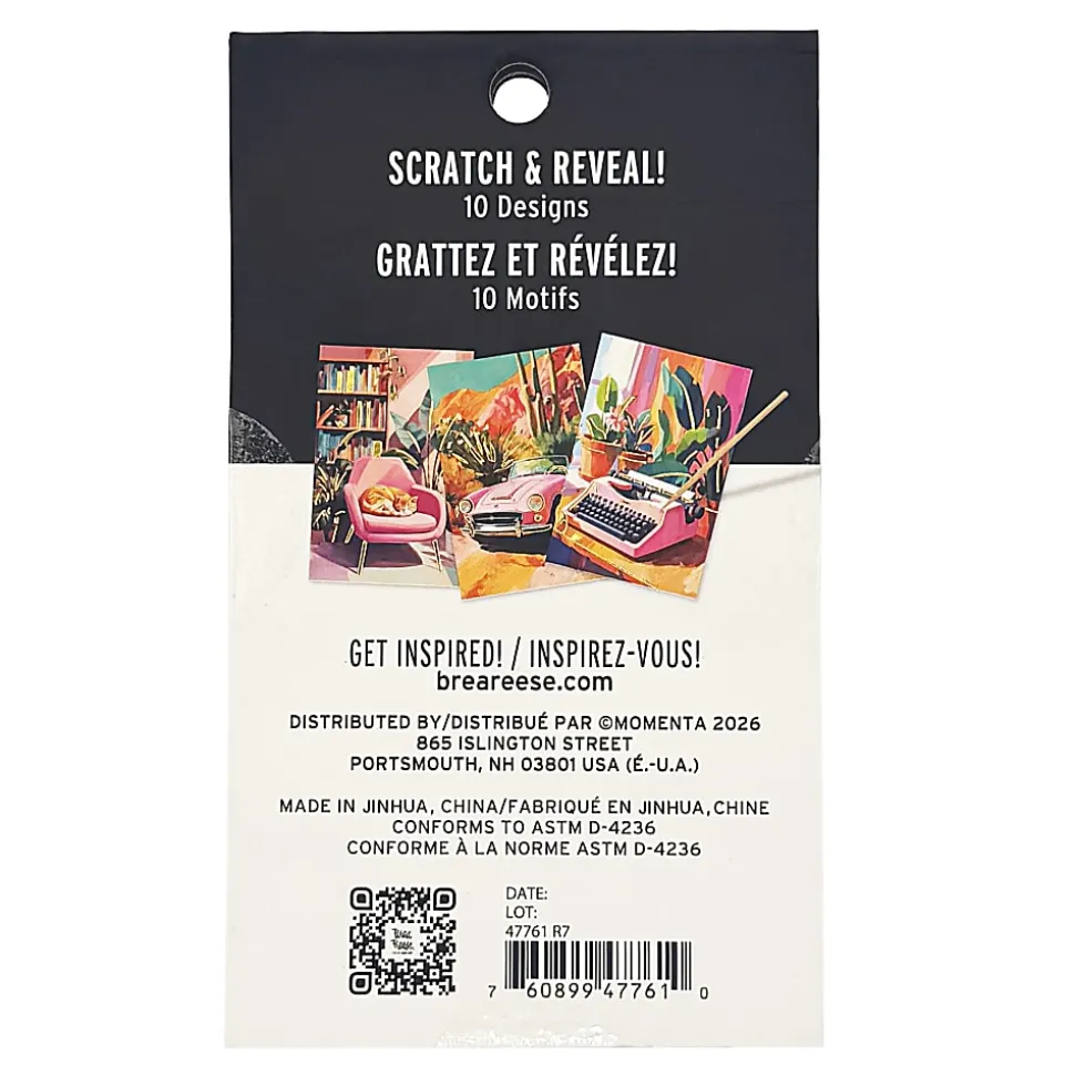 Brea Reese Mini Scratch Art Pad Set, Record, 3-1/2" x 5-1/2", Total Qty 1