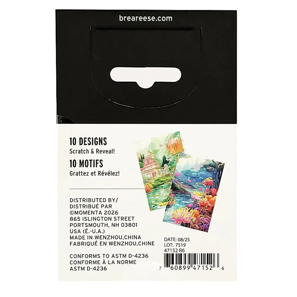 Brea Reese Mini Scratch Art Pad Set, Cacti, 3-1/2" x 5-1/2", Total Qty 1
