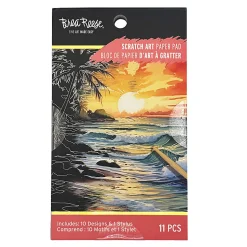 Brea Reese Mini Scratch Art Pad Set, Beach, 3-1/2