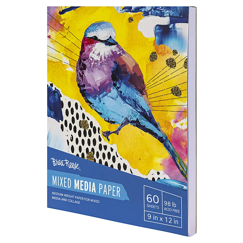 Brea Reese Mixed Media Paper Pad, 9" x 12", 60 Sheets, White