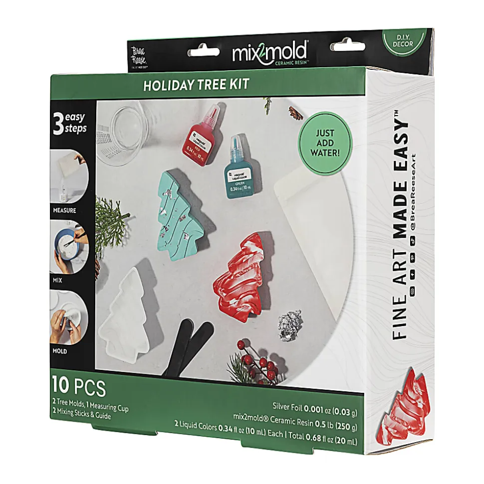Brea Reese Mix2Mold Holiday Tree Kit, Kit Of 9 Pieces