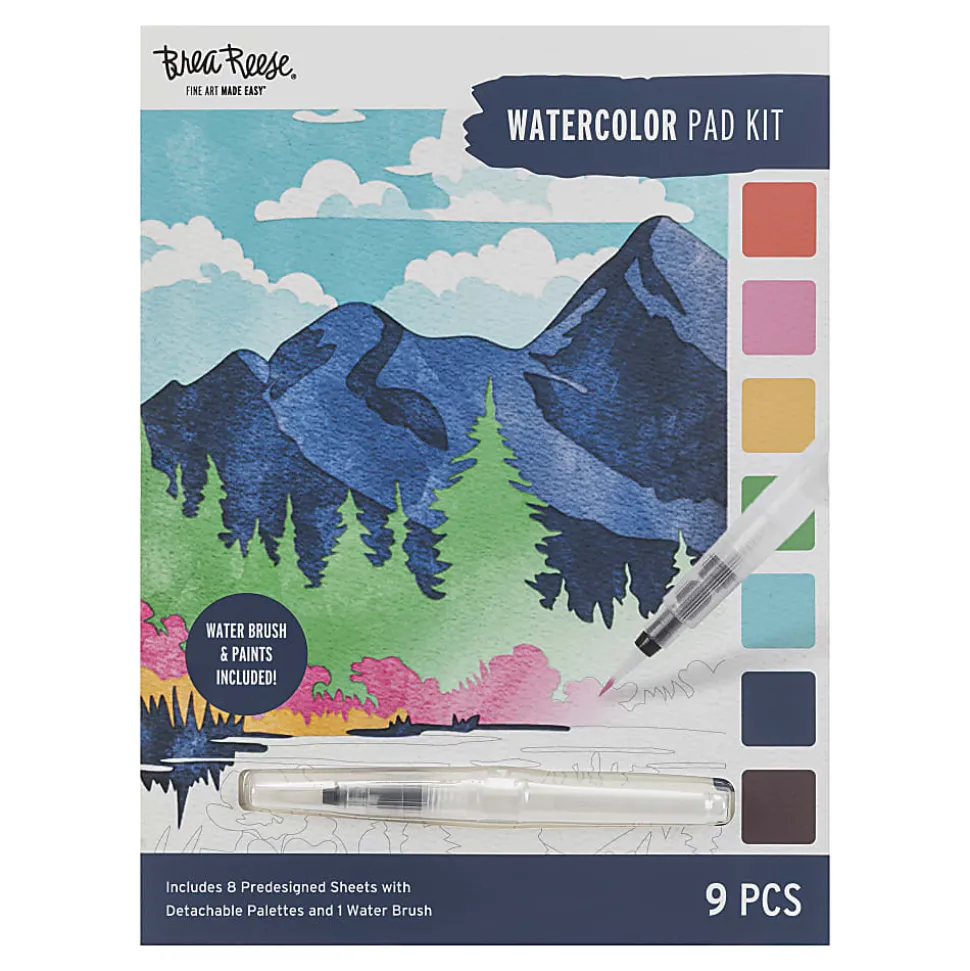 Brea Reese® Nature Watercolor Pad Kit, Kit Of 9 Pieces
