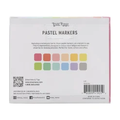 Brea Reese Pastel Markers, Pack Of 12 Markers, Chisel Point, Pastel Ink Colors