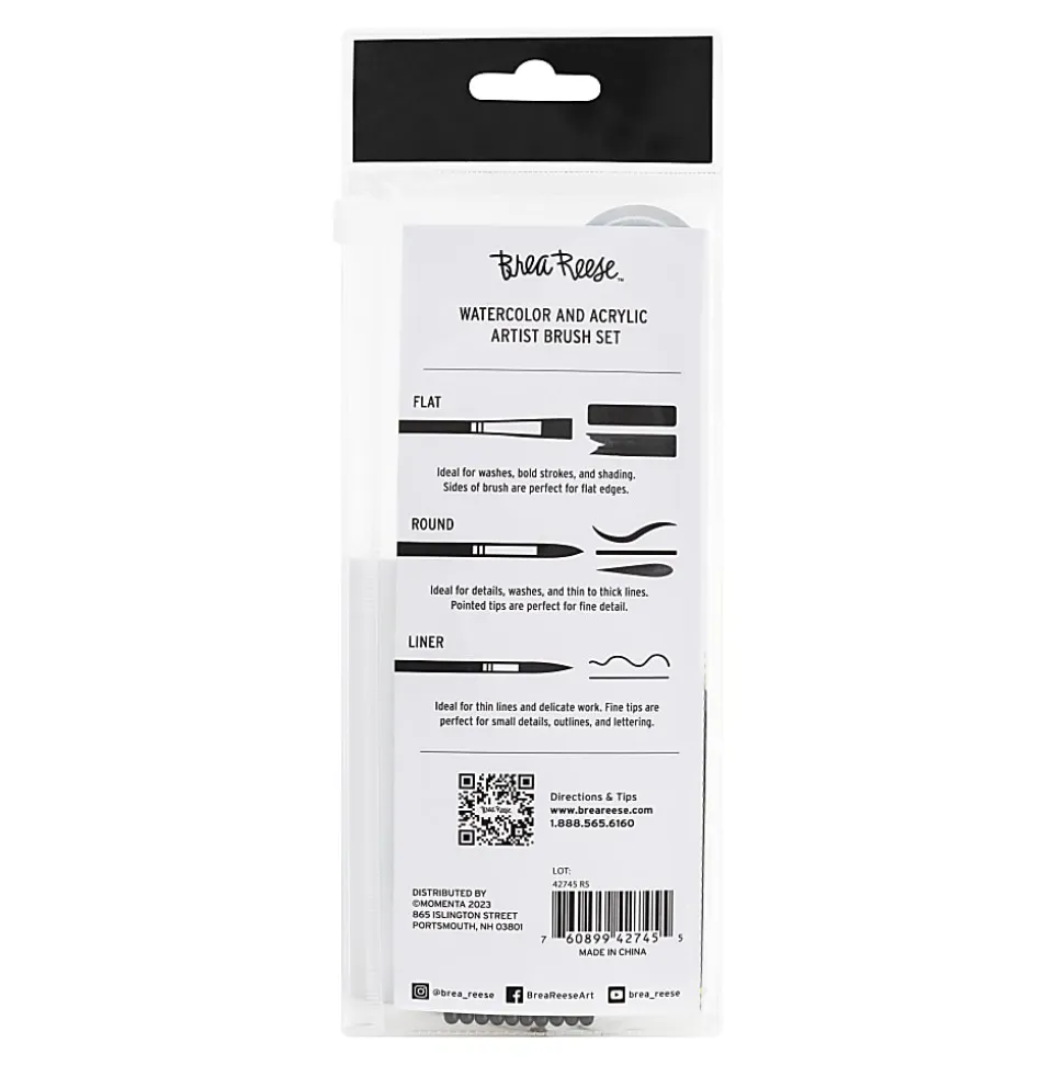 Brea Reese 10-Piece Detail Paintbrush Set, Black