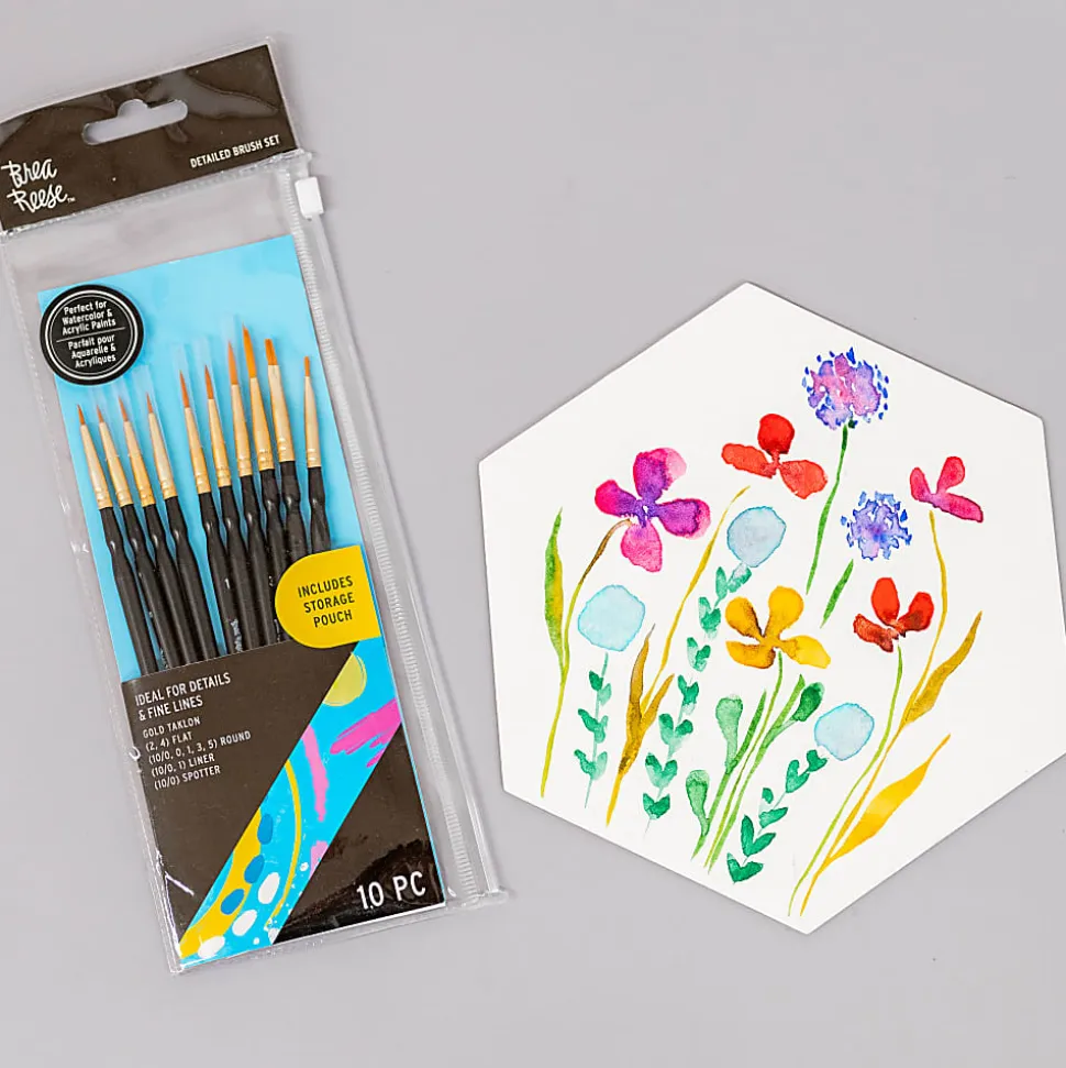 Brea Reese 10-Piece Detail Paintbrush Set, Black