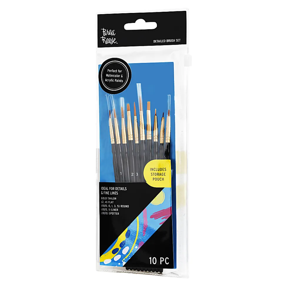 Brea Reese 10-Piece Detail Paintbrush Set, Black