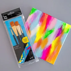 Brea Reese 4-Piece Flat Paintbrush Set, Black