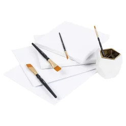 Brea Reese 4-Piece Flat Paintbrush Set, Black
