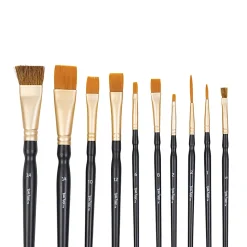 Brea Reese 10-Piece Variety Paintbrush Set, Black