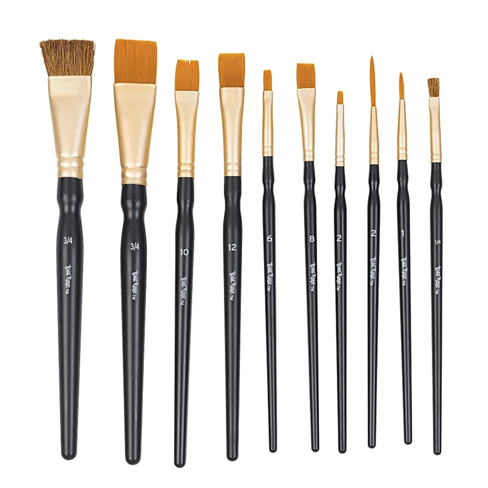 Brea Reese 10-Piece Variety Paintbrush Set, Black