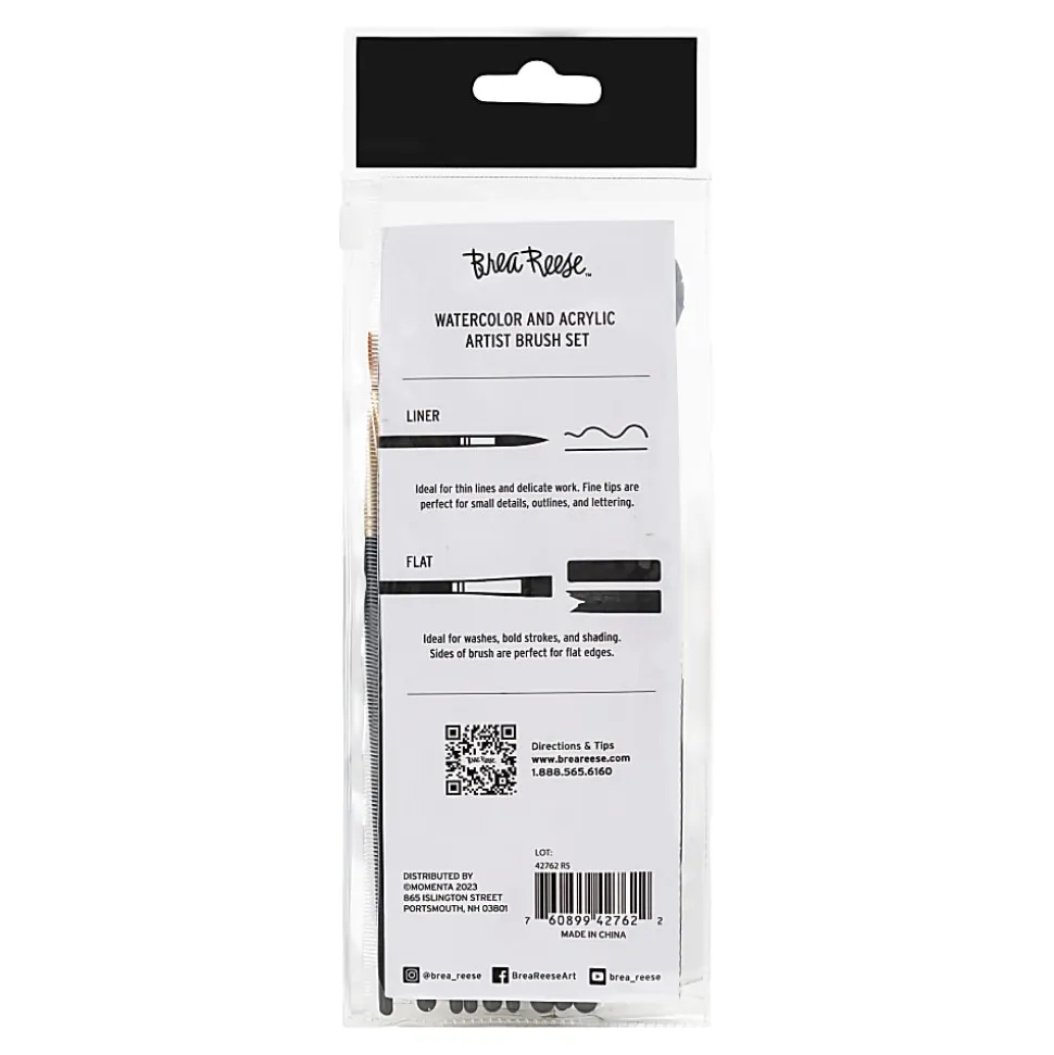 Brea Reese 10-Piece Variety Paintbrush Set, Black