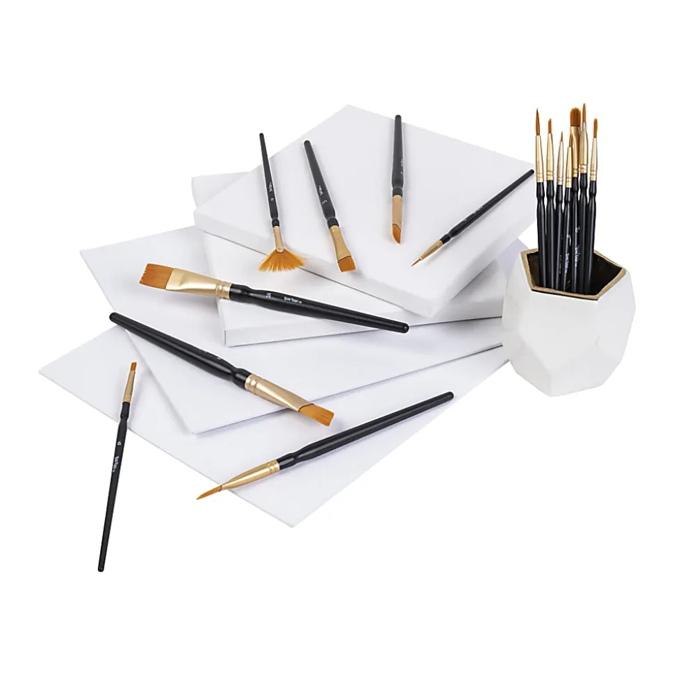 Brea Reese 15-Piece Variety Paintbrush Set, Black