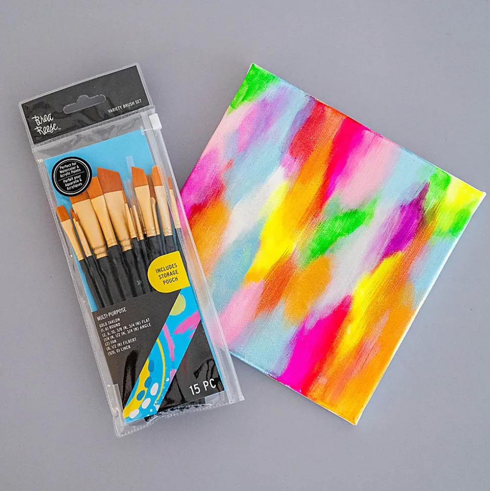 Brea Reese 15-Piece Variety Paintbrush Set, Black