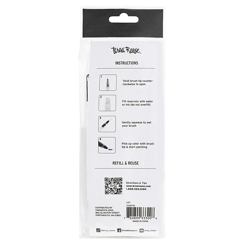 Brea Reese 3-Piece Water Brushes Set, Clear