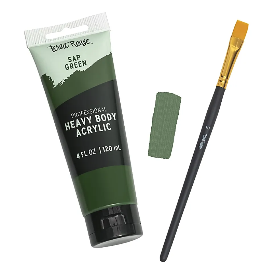 Brea Reese Professional Heavy-Body Acrylic Paint, 4 Oz, Sap Green