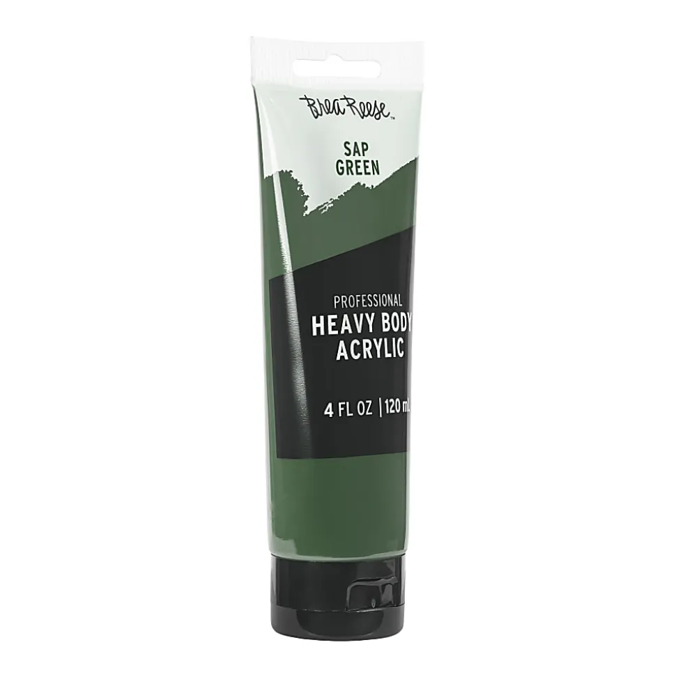 Brea Reese Professional Heavy-Body Acrylic Paint, 4 Oz, Sap Green