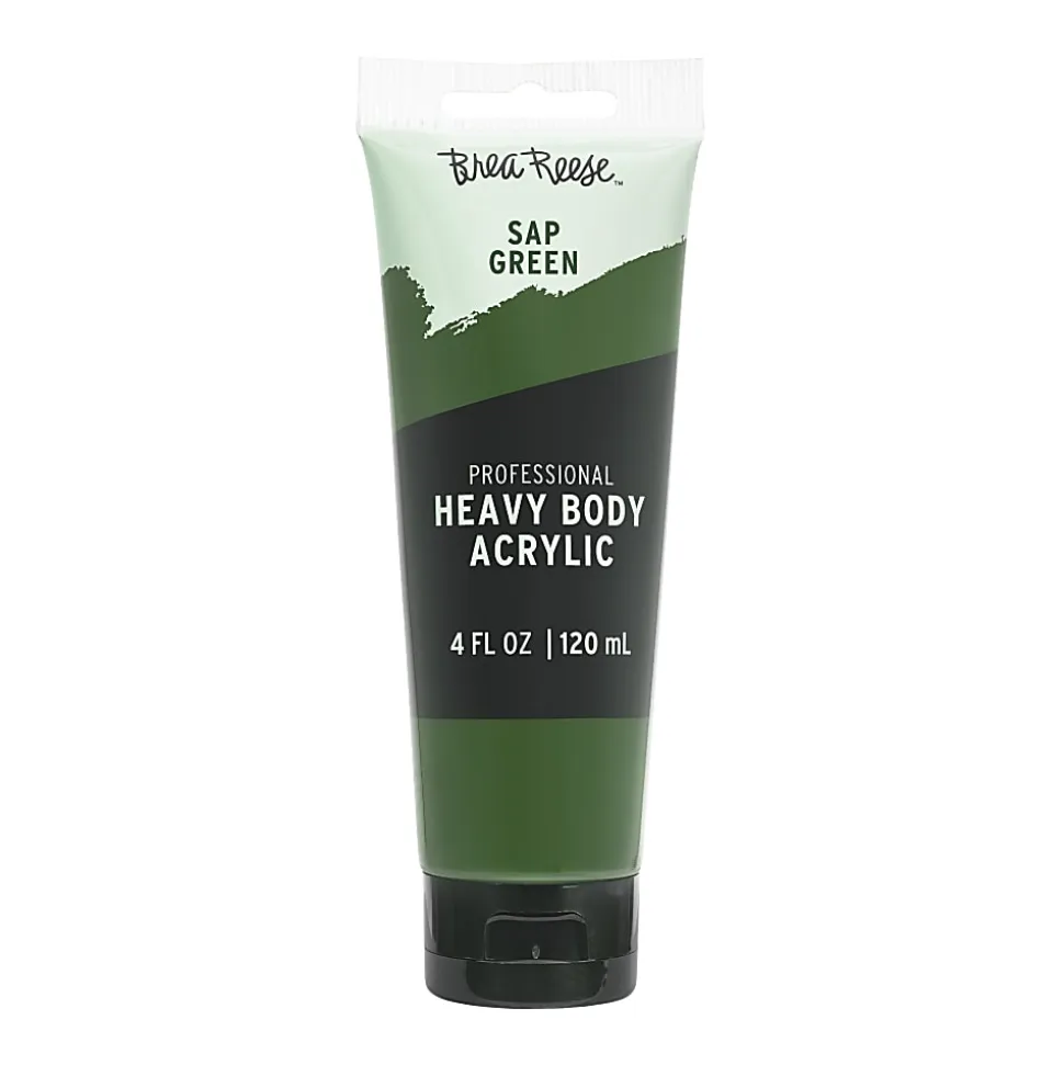 Brea Reese Professional Heavy-Body Acrylic Paint, 4 Oz, Sap Green