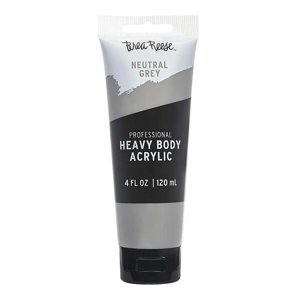 Brea Reese Professional Heavy-Body Acrylic Paint, 4 Oz, Neutral Gray