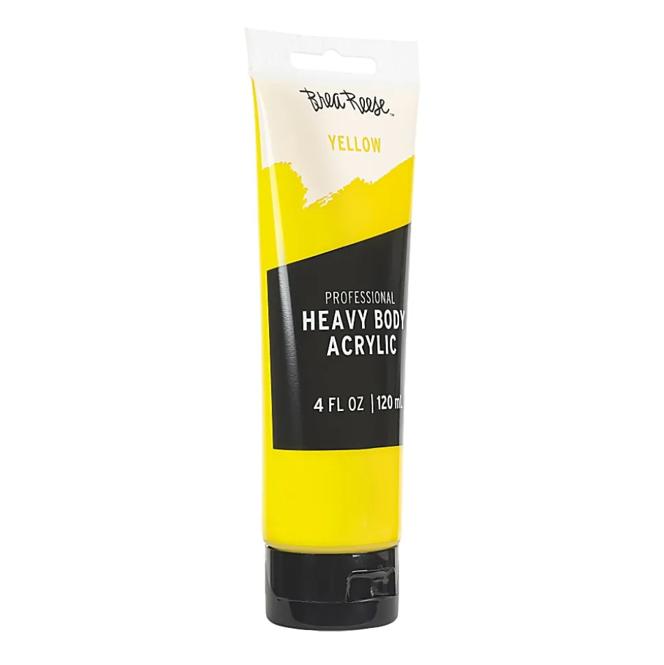 Brea Reese Professional Heavy-Body Acrylic Paint, 4 Oz, Yellow