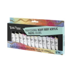 Brea Reese Professional Heavy-Body Acrylic Paint, 12 Pastel Colors
