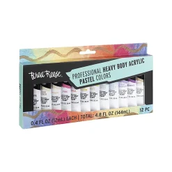 Brea Reese Professional Heavy-Body Acrylic Paint, 12 Pastel Colors