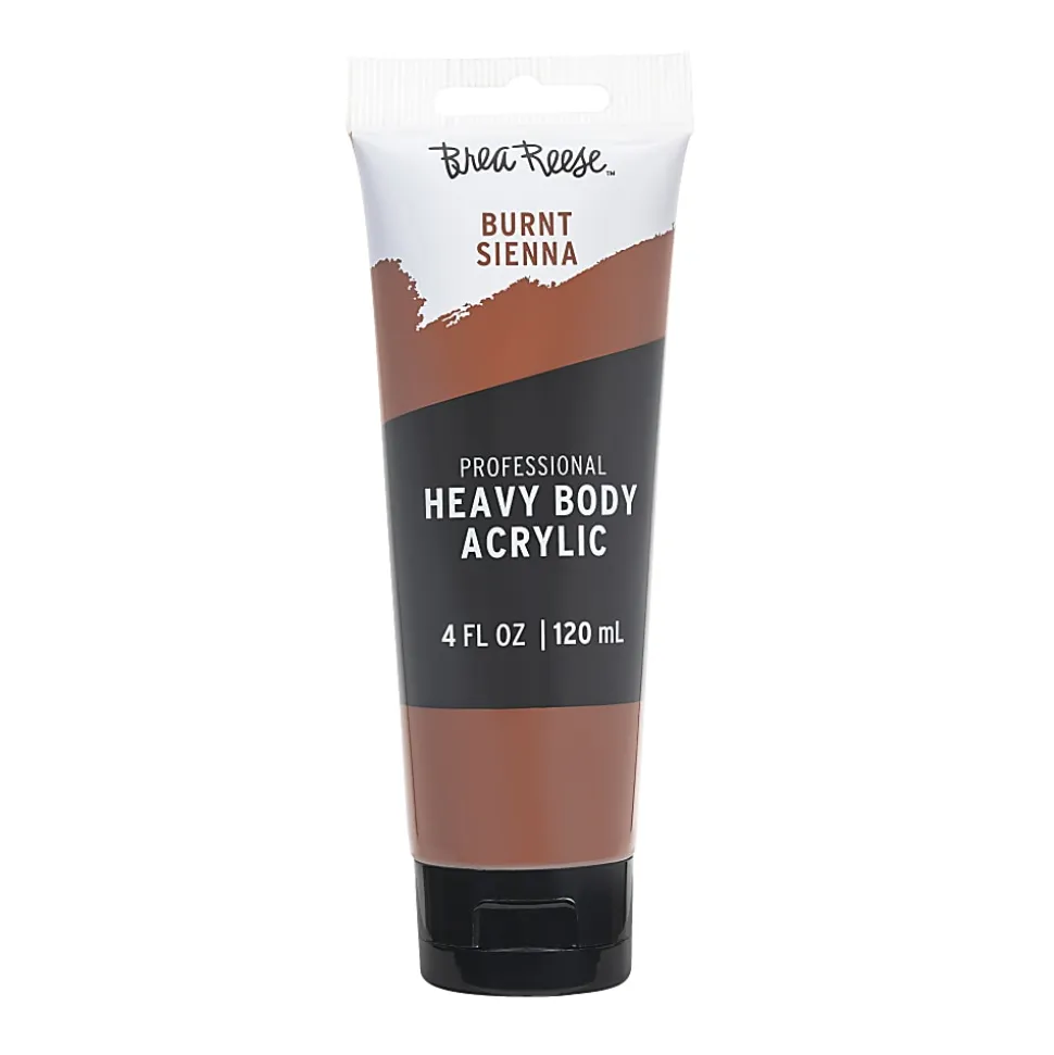 Brea Reese Professional Heavy-Body Acrylic Paint, 4 Oz, Burnt Sienna