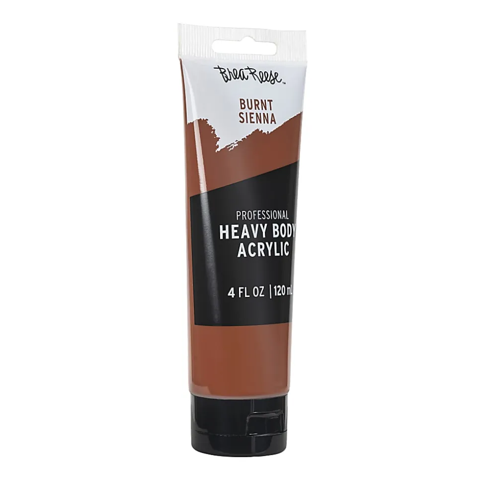 Brea Reese Professional Heavy-Body Acrylic Paint, 4 Oz, Burnt Sienna