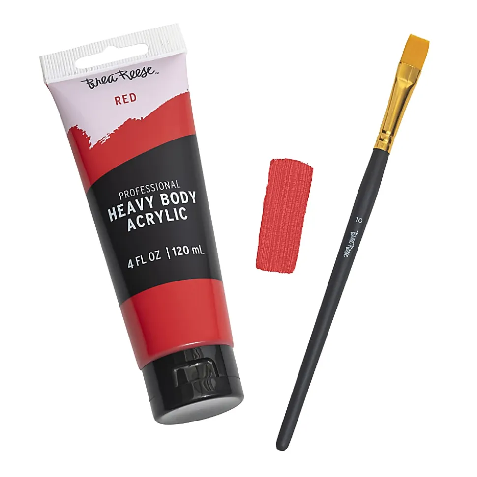 Brea Reese Professional Heavy-Body Acrylic Paint, 4 Oz, Red