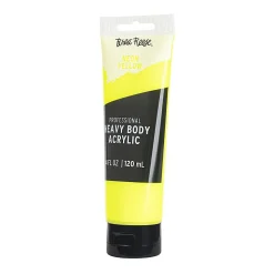 Brea Reese Professional Heavy-Body Acrylic Paint, 4 Oz, Neon Yellow