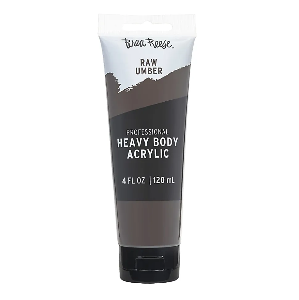 Brea Reese Professional Heavy-Body Acrylic Paint, 4 Oz, Raw Umber