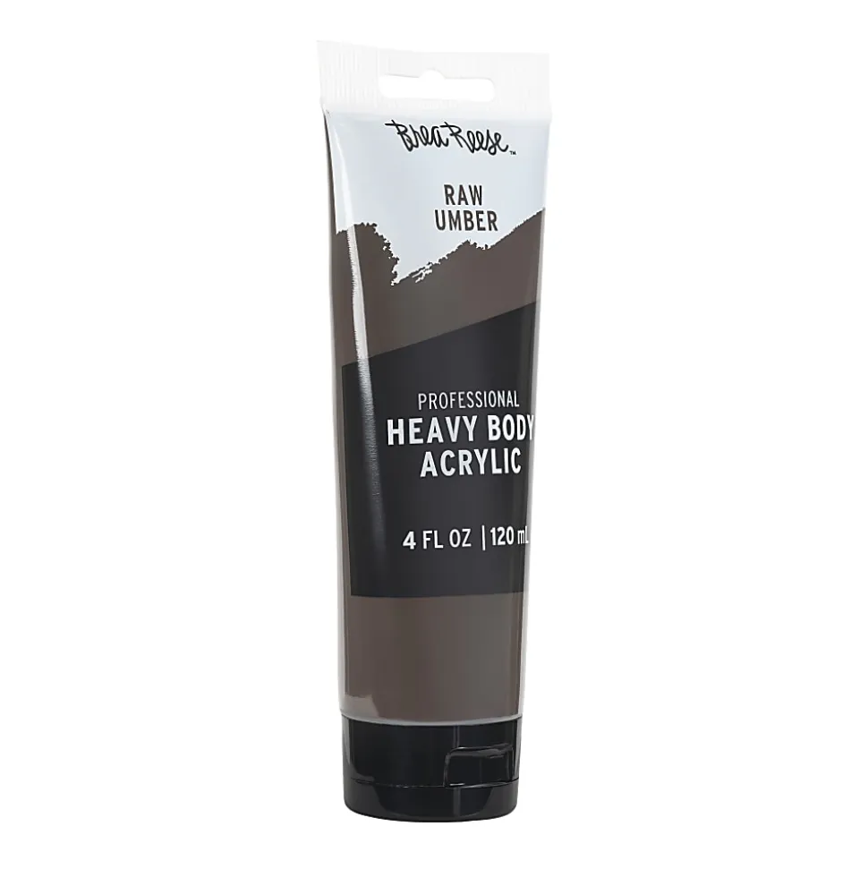 Brea Reese Professional Heavy-Body Acrylic Paint, 4 Oz, Raw Umber