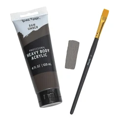 Brea Reese Professional Heavy-Body Acrylic Paint, 4 Oz, Raw Umber