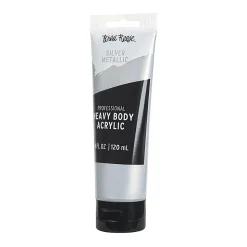Brea Reese Professional Heavy-Body Acrylic Paint, 4 Oz, Silver