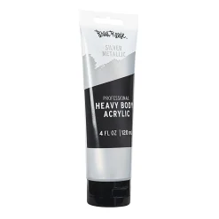Brea Reese Professional Heavy-Body Acrylic Paint, 4 Oz, Silver