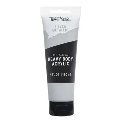 Brea Reese Professional Heavy-Body Acrylic Paint, 4 Oz, Silver