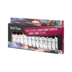 Brea Reese Professional Heavy-Body Acrylic Paint, 12 Jewel-Toned Colors