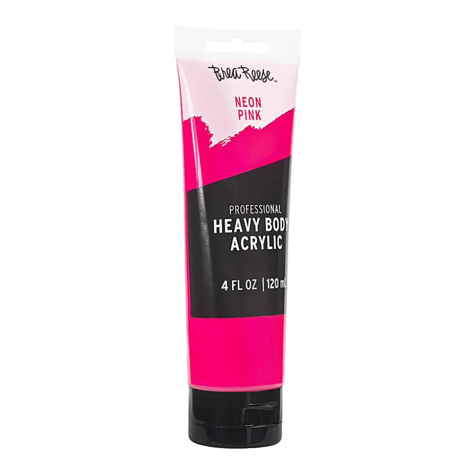 Brea Reese Professional Heavy-Body Acrylic Paint, 4 Oz, Neon Pink