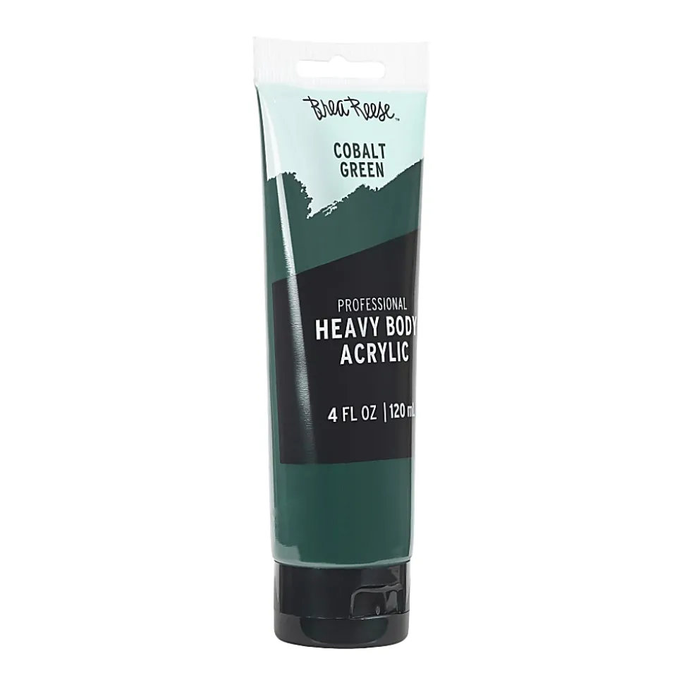 Brea Reese Professional Heavy-Body Acrylic Paint, 4 Oz, Cobalt Green