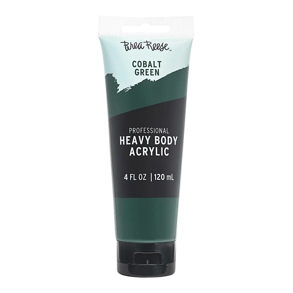 Brea Reese Professional Heavy-Body Acrylic Paint, 4 Oz, Cobalt Green