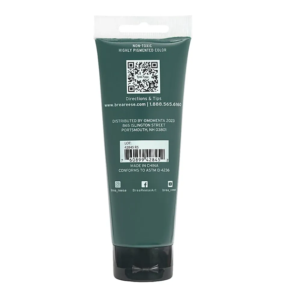 Brea Reese Professional Heavy-Body Acrylic Paint, 4 Oz, Cobalt Green