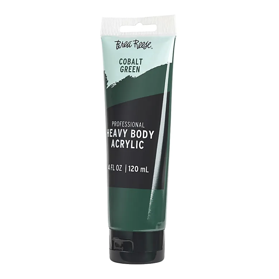 Brea Reese Professional Heavy-Body Acrylic Paint, 4 Oz, Cobalt Green