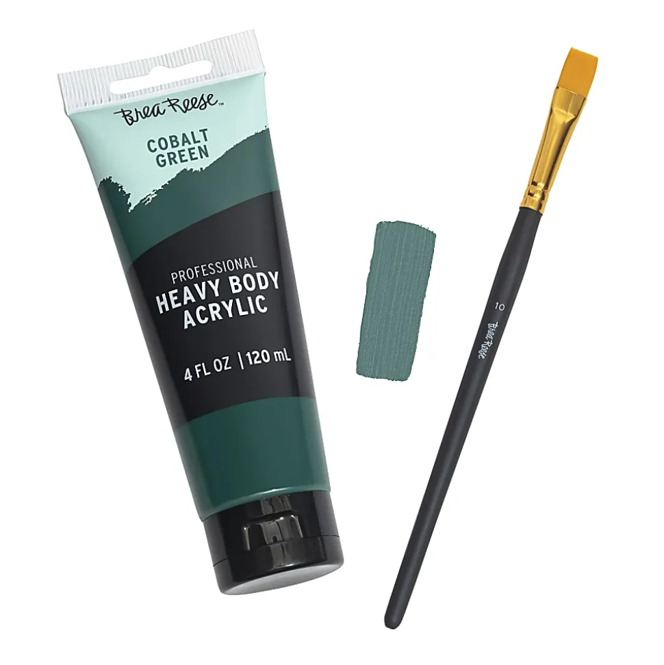 Brea Reese Professional Heavy-Body Acrylic Paint, 4 Oz, Cobalt Green