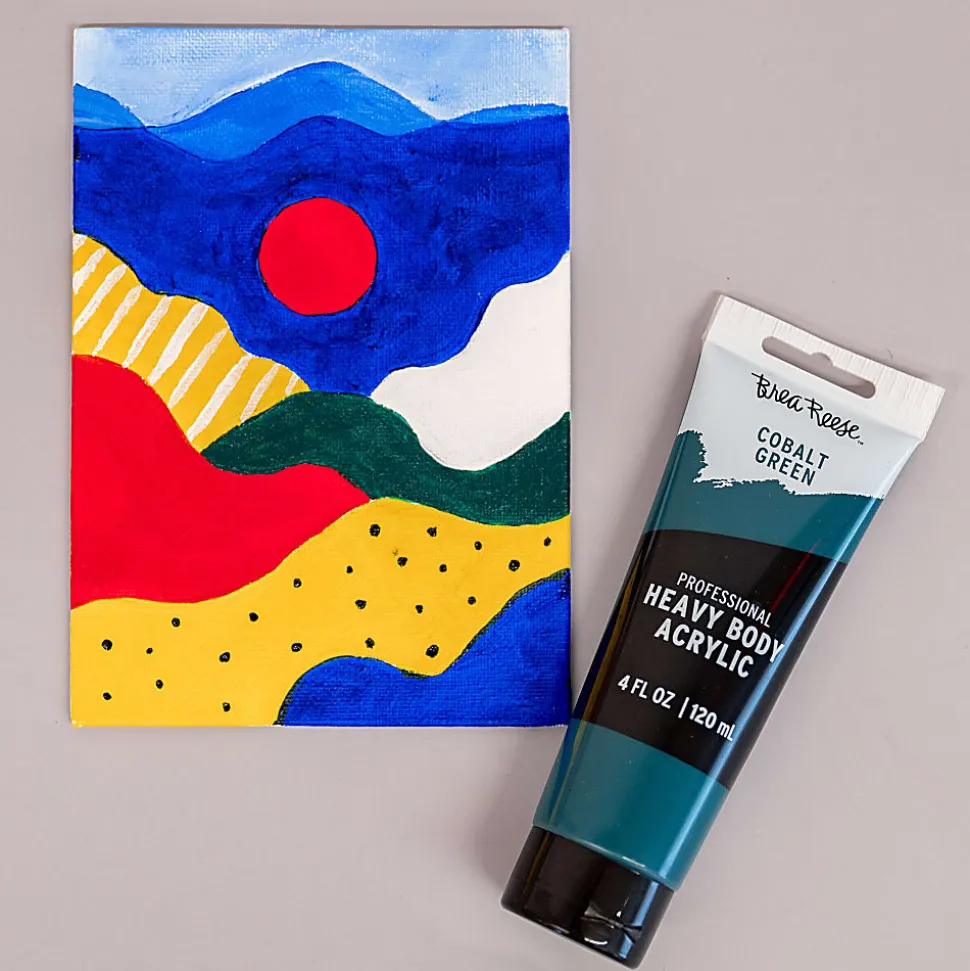 Brea Reese Professional Heavy-Body Acrylic Paint, 4 Oz, Cobalt Green