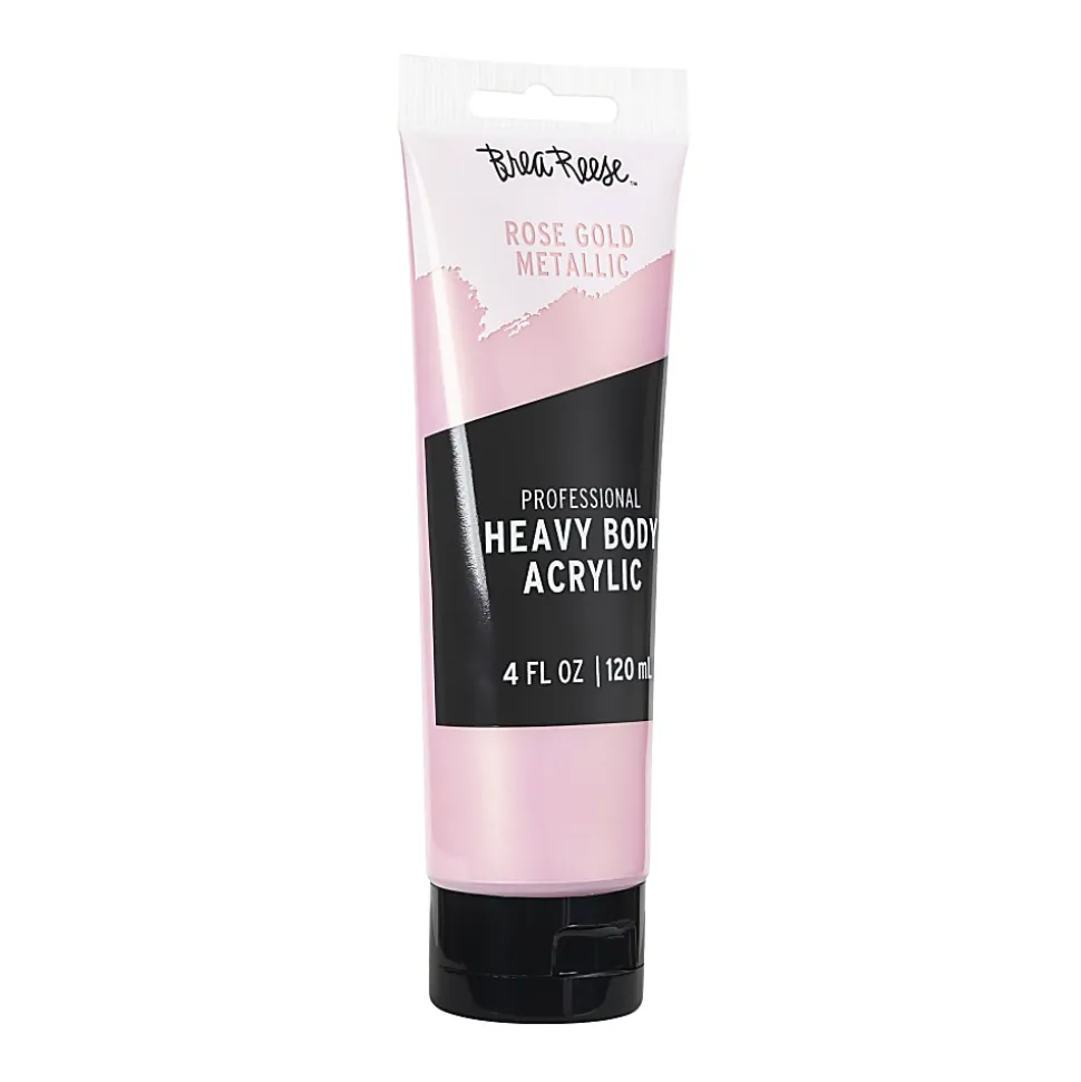 Brea Reese Professional Heavy-Body Acrylic Paint, 4 Oz, Rose Gold